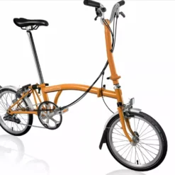 Brompton C-Line Explore Fire Coral High – Oranssi taitettava kaupunkipyörä