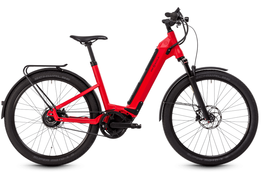 HNF Nicolai UD3 All Terrain Unisex Sähköpyörä - Punainen | Kestävä ja Tehokas Sähköpyörä