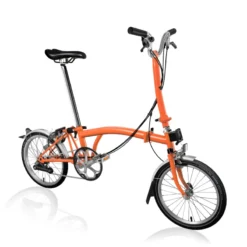 Brompton C-Line Fire Coral Utility High – Oranssi - Taittopyörä - Korkea ohjaus - Helppo kuljetus