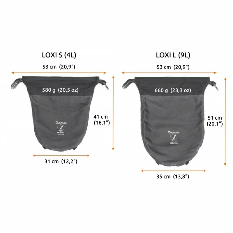 Overade Loxi Pyörän Ketjulukko Ja Suojapussi 9l - Korkealaatuinen Pyörälukko Ja Suojapussi - Image 2