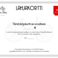 Lahjakortti Pyöräkauppaan - 50€, 100€, 150€ | Täydellinen Lahja Pyöränystäville